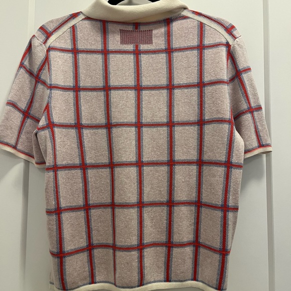 Stylish Beige Checkered sweater top - Picture 5 of 7